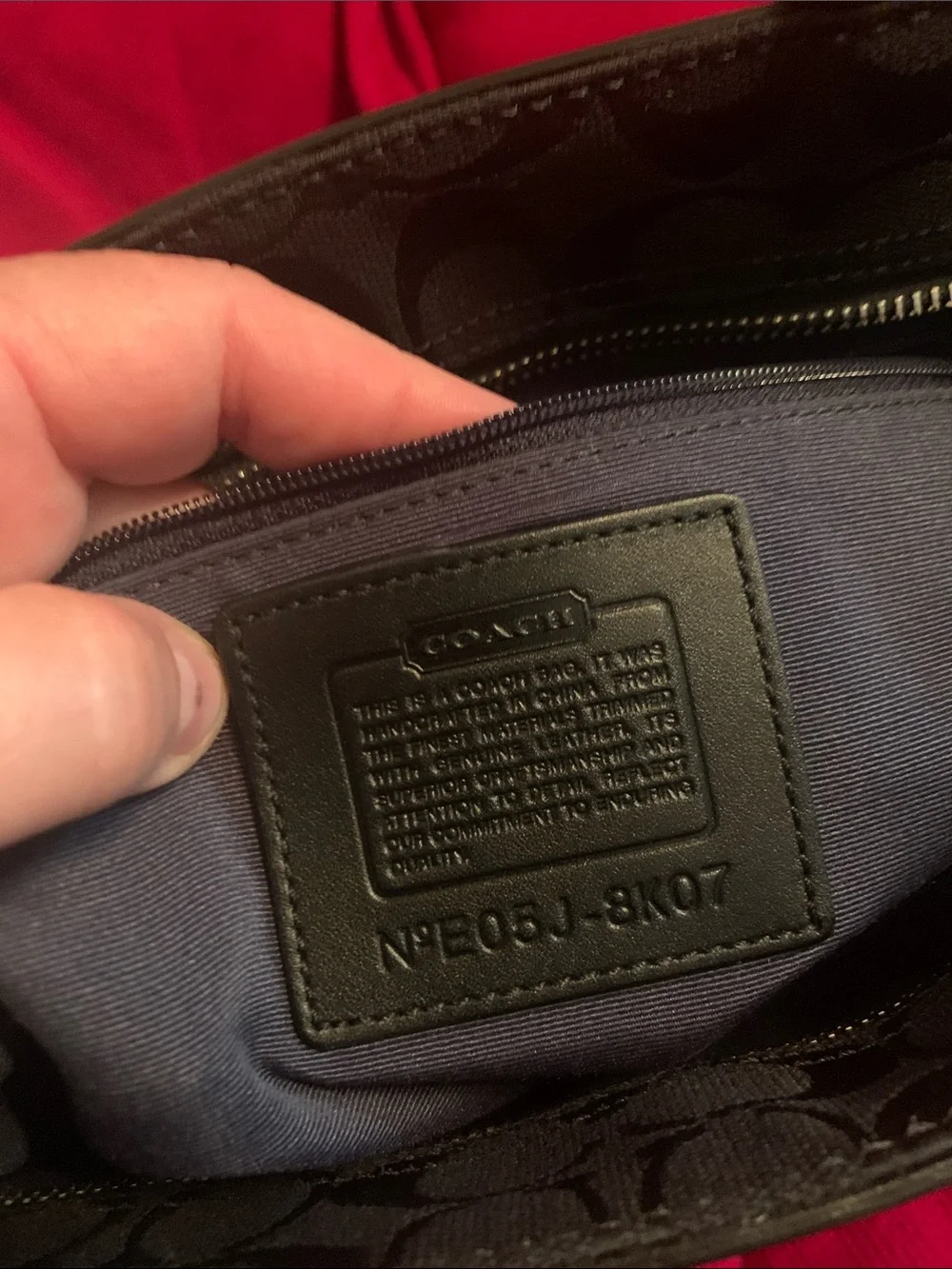 Coach Black Signature Satchel with Silver Hardware